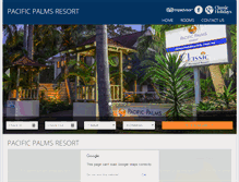 Tablet Screenshot of pacificpalmsresort.com.au
